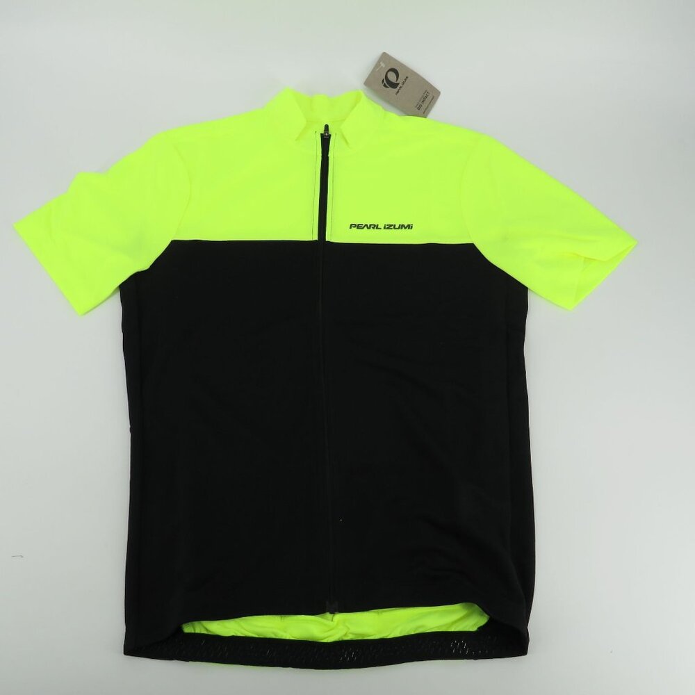 Pearl Izumi Mens XS Quest Jersey Yellow Black Cycling Shirt Short Sleeve NWT $55